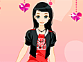 Valentine girl dressup