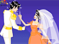 Colorful wedding dressup